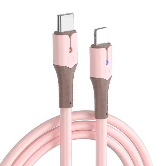 Cable de datos de carga colorido velocidad silicona líquida 3A resistencia a la flexión súper suave Pd carga rápida datos C Cable USB