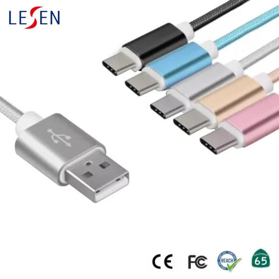 USB 2.0 3.0 3.1 a tipo macho C a cable USB rápido Cable de carga de datos